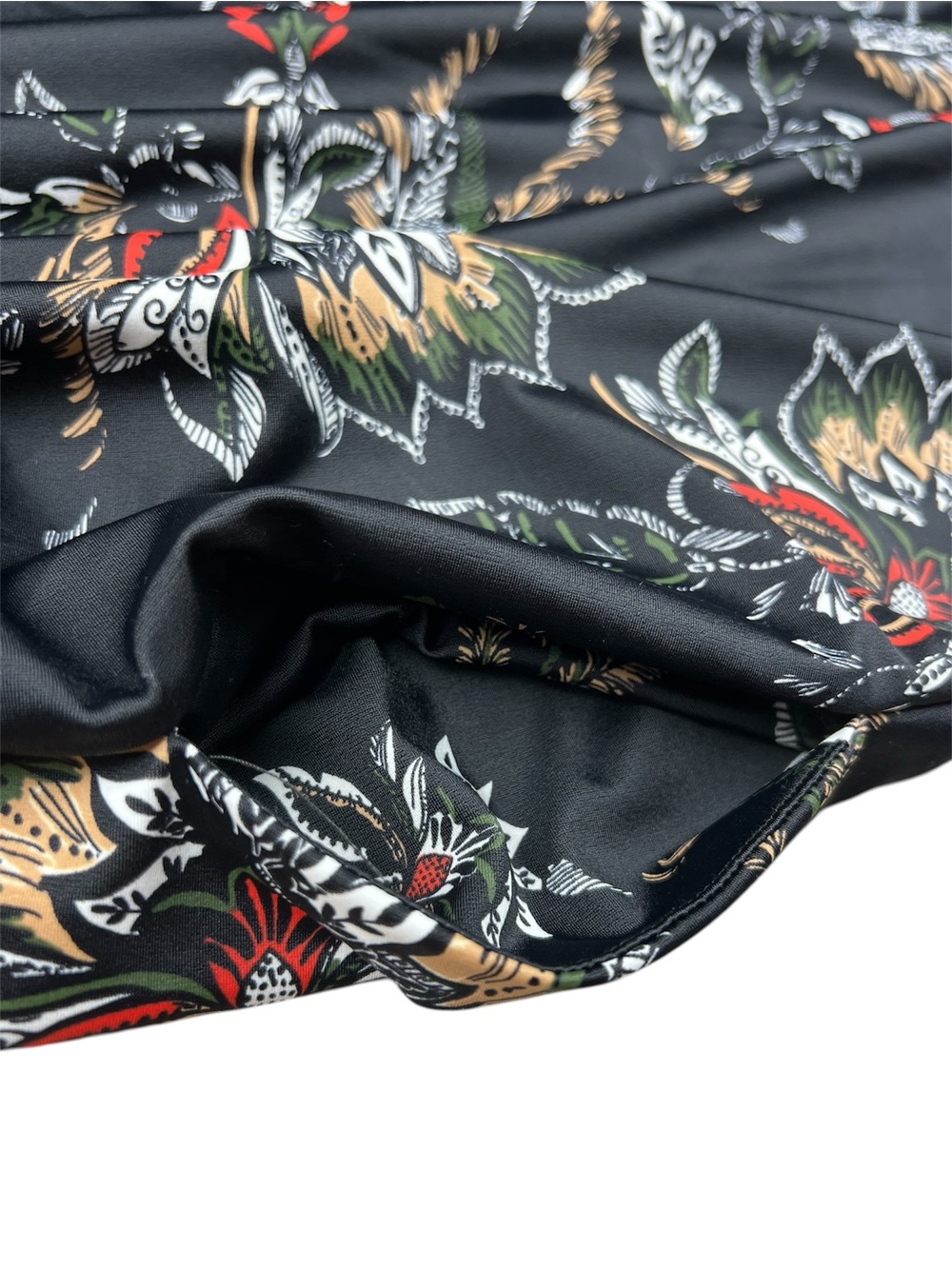 KERRY DRESS by JUDE CONNALLY in black floral pattern 3/4 length slv v-neck SMALL - Picture 8 of 10
